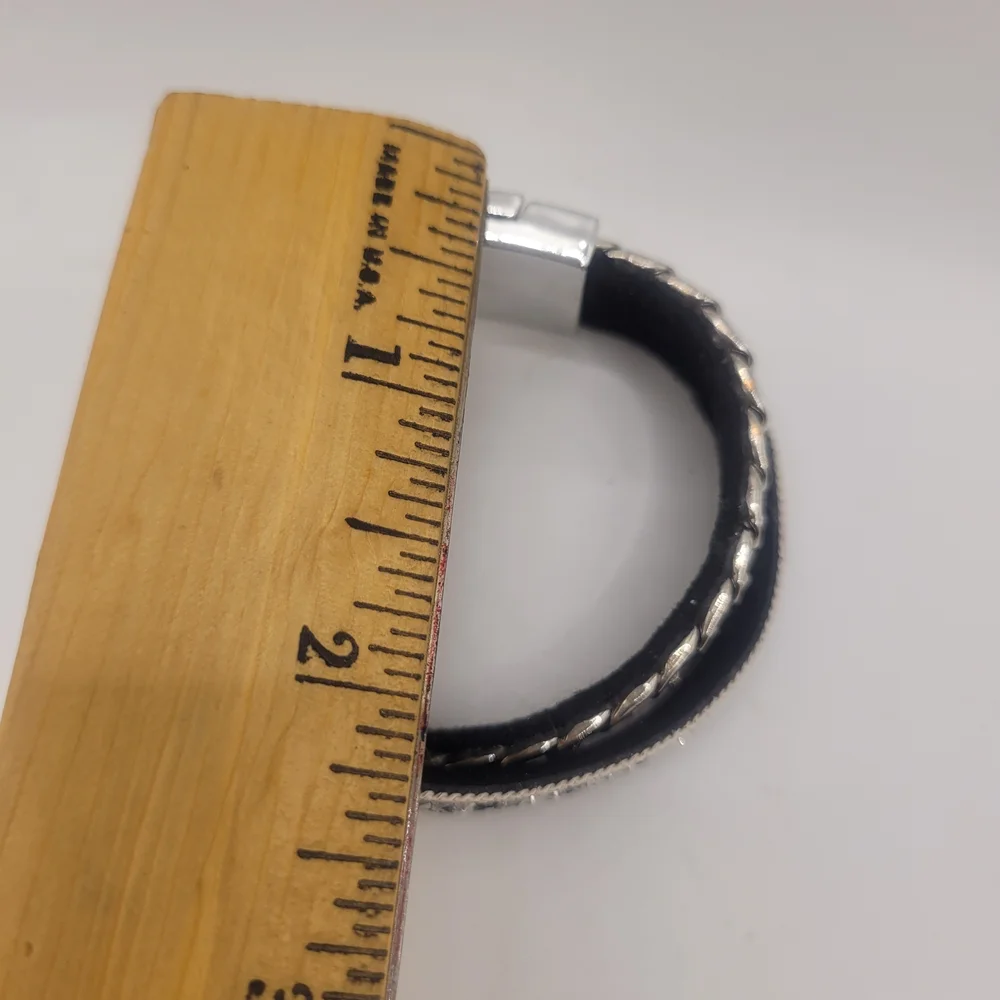 Silver and Black Bracelet Set